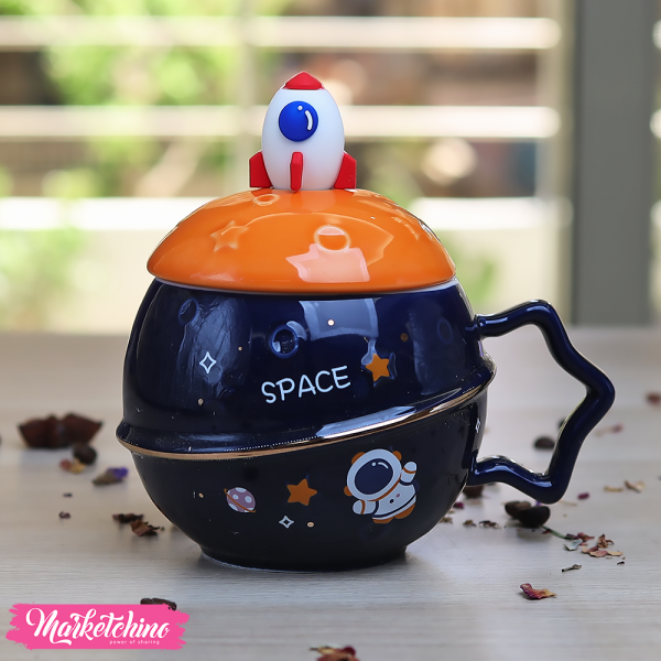 Ceramic Mug-Dark Blue Astronaut
