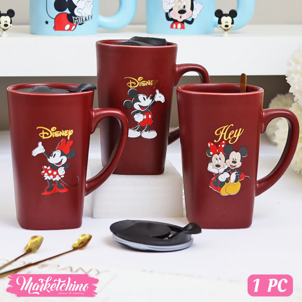 1Pc Ceramic Mug Random - Mickey Mouse  & Minnie Mouse 
