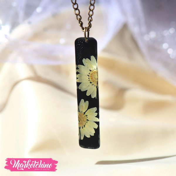Resin Necklace-Daisy Flower
