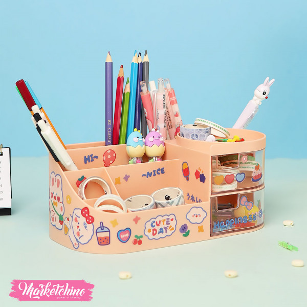 Stationery Organiser Box-Pink