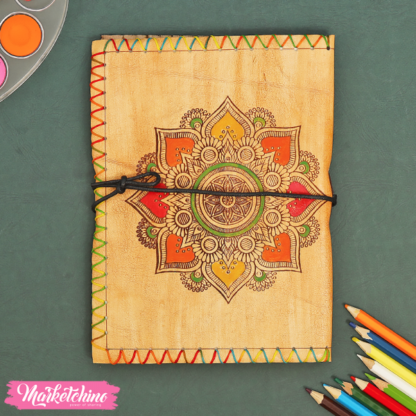 Natural Leather Sketch Book-Mandala (A 5 )