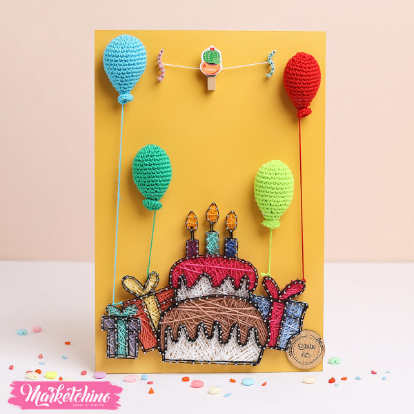 String Art-Tableau-Happybirth Day