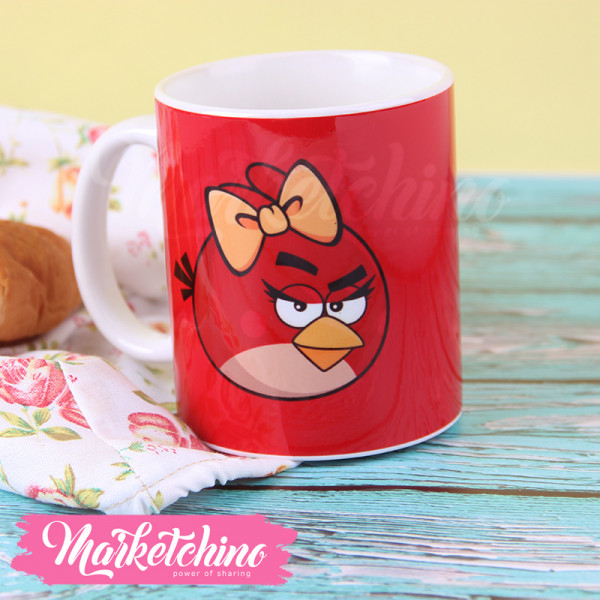 Printed Mug-Angry Birds-Red