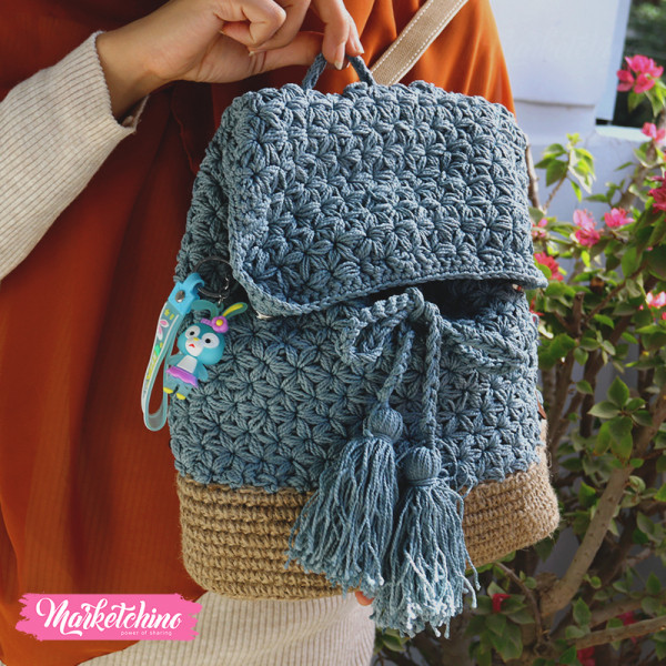Packback-Crochet-Light Blue