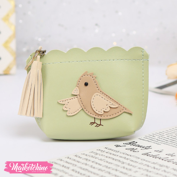 Leather Coins Holder - Bird 