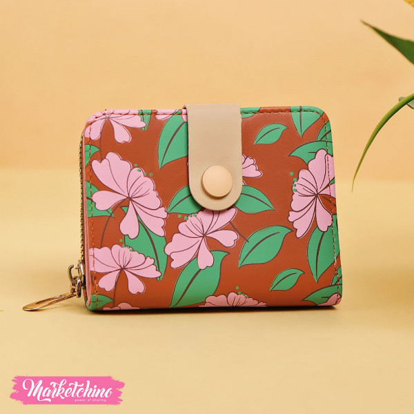 Leather Wallet - Flower
