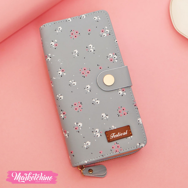 Leather Wallet - Flower