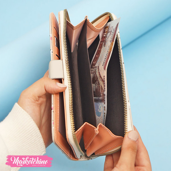 Leather Wallet - Flower