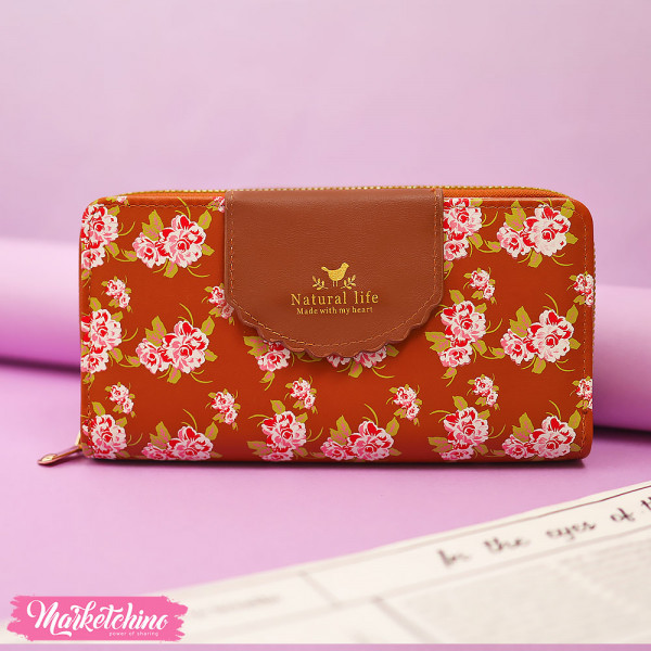 Leather Wallet - Flower