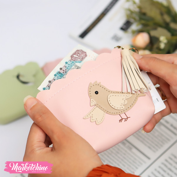 Leather Coins Holder - Bird 