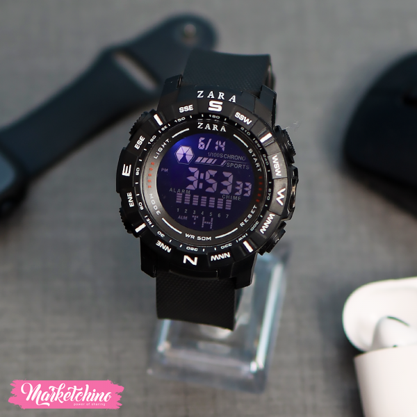 Digital Watch Black Zara