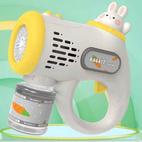 Bubble Machine Gun Rabbit  Bubble Gun for Kids Bubble Blower with Led Light & Bubble Solution
