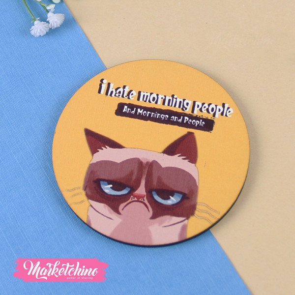 Coaster-I Hate Morning People-Yellow