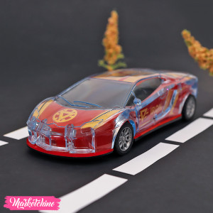 Acrylic Lighting & Sound Racing Car Toy - Iron Man