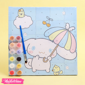Painted Canvas Tableau - Rabbit