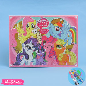 1Pcs Random Of 5D Diamond Painted Tableau - Little Pony