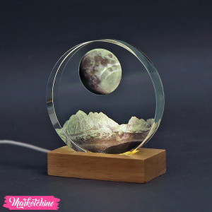 Lighting Crystal Decor - Moon ( 10 cm )