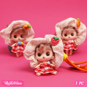 Hard Rubber Random  Doll Keychain (8 cm ) 