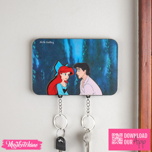 Wooden Printed Tableau & Hanger - Ariel 
