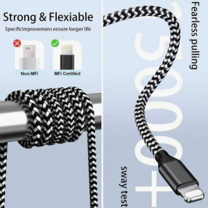  6FT IPhone Fast Charger Lightning Cable Power 12 W (2 m )