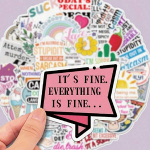 50pcs Motivational Waterproof Sticker  