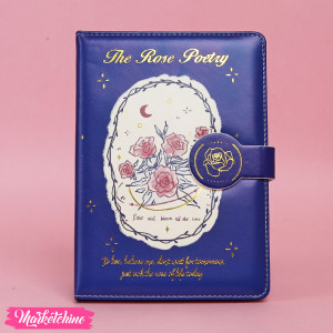 PU Leather Notebook Magnetic Buckle - Rose A5