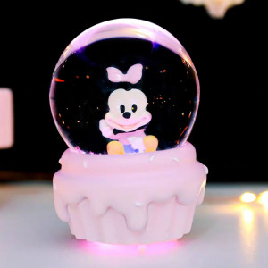 Mini Ceramic Snow Ball - Minnie Mouse