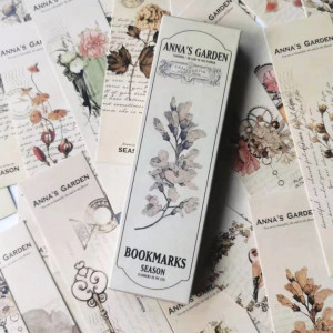 30pcs Flower Print Bookmark