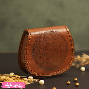 Leather Coins Holder-Flower