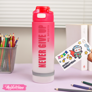 Acrylic Bottle Never Give Up-Pink (1000 L )