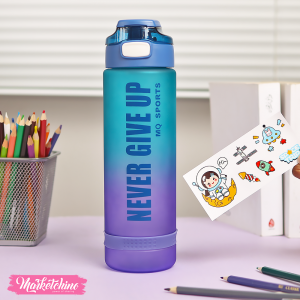 Acrylic Bottle Never Give Up-Blue (1000 L )