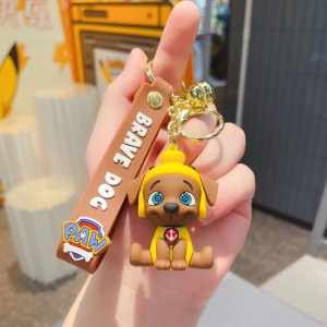 Silicone Keychain-Brown Dog