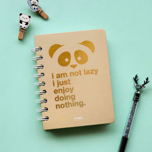  Pastel Notebook-Lazy Panda