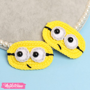 Crochet Hairclips-Minion (Set Of 2 )