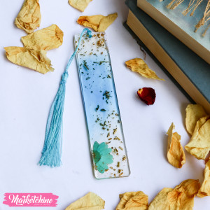 Resin Bookmark - Light Blue Flower