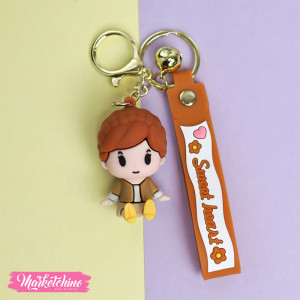 Silicone Keychain-Brown Boy