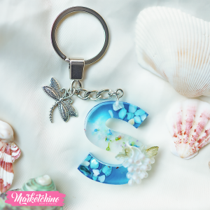 Resin Keychain-Letter S