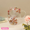 Double Pyrex Cup With Baby Flower (350 ml )