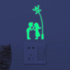 1pc Glow In The Dark Figure Graphic Switch Outlet Wall Sticker