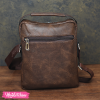 Leather Cross Bag For Men-Brown Jeep-Large