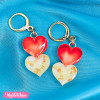 Resin Earring - Pink Heart 