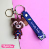 Silicone Keychain-Brown Dog