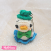 Crochet-Keychain-White Duck