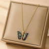 Gold Butterfly Stainless Steel Chain Coated With 18k Gold