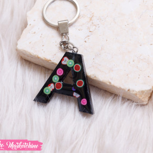 Resin Keychain - Letter  A