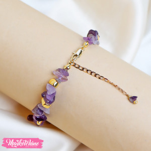 Bracelet Hematite Stone-Purple 
