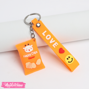 Silicone Keychain-Happy Chips