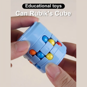 1pc Random  Bead Decor Magic Cube, Modern Spiral Design Cube Toy For Kids