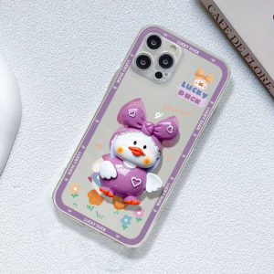 Cartoon Duck Pattern Clear Phone  Cover  iphone 13  