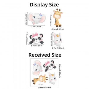  4pcs Cartoon Animal Pattern Switch Outlet Wall Sticker